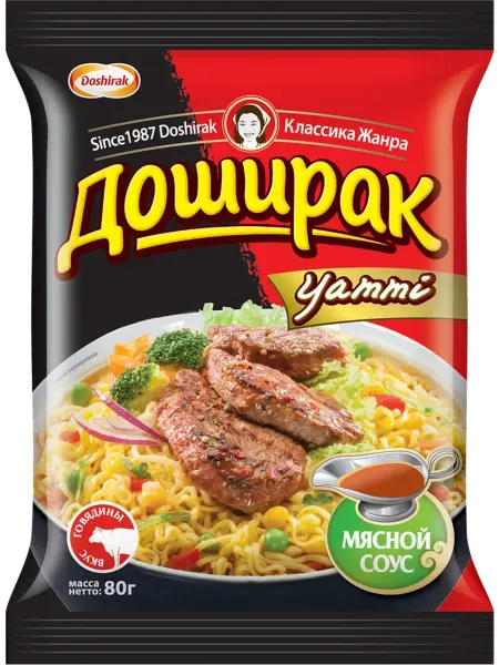 Doshirak Лапша ДОШИРАК Yammi со вкусом говядины, 80г