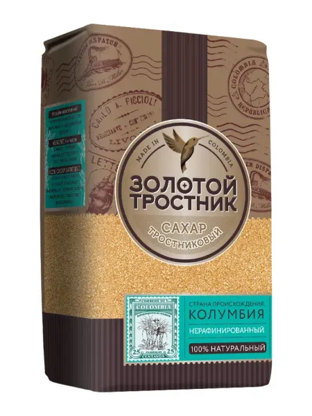 Золотой Тростник Сахар нерафинированный, 900 г