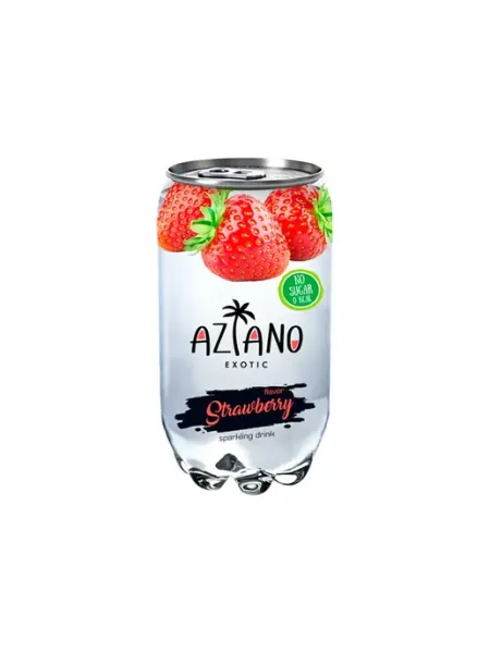 AZIANO Напиток газированный Клубника 350 мл, 2 шт