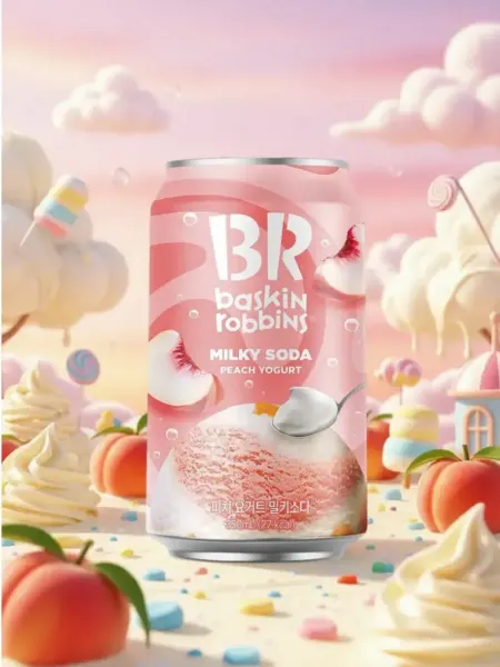 Baskin Robbins Напиток вкус персик-йогурт, 350 мл