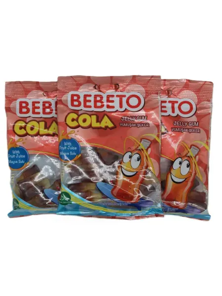 BEBETO Жевательный мармелад со вкусом колы 3шт по 80гр