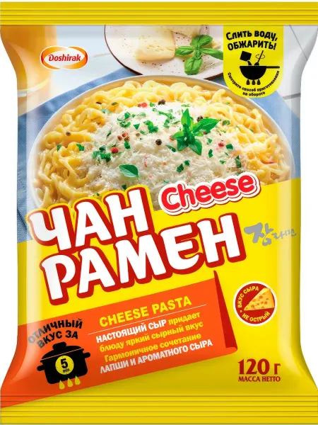 Доширак Лапша быстрого приготовления Cheese Pasta Чан рамен с сыром