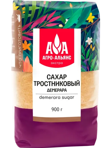 Сахар коричневый АГРО-АЛЬЯНС Экстра Demerara нерафинированны