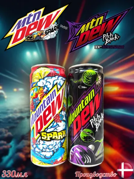 MOTi TOYS Газированный напиток Mountain Dew Spark Pitch Black