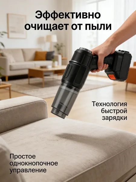 Grikey Быстрозаряжаемый беспроводной пылесос для автомобиля