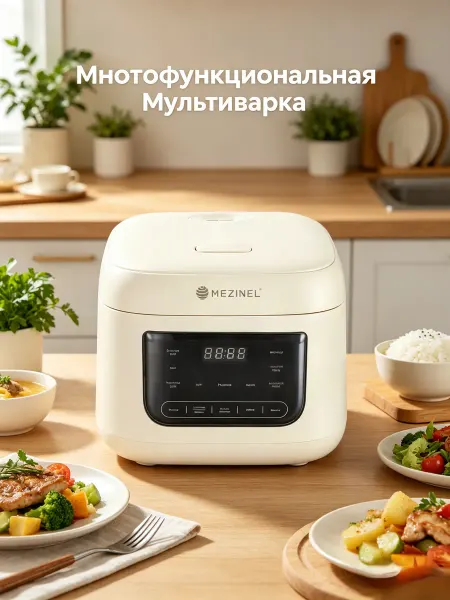 MEZINEL Электрическая скороварка Быстрая готовка Сохраняет витамины