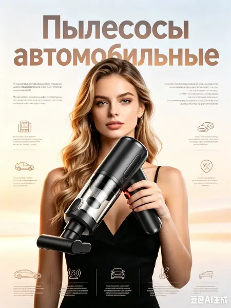Midea Пылесос для автомобиля беспроводной и от прикуривателя