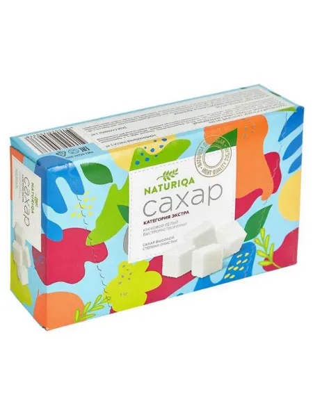 Naturiqa Сахар кусковой белый Экстра, 1 кг - x 1шт