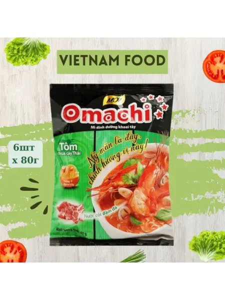 Samyang Лапша быстрого приготовления Omachi со вкусом креветок 6шт