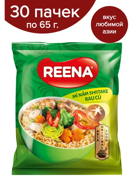 Reena Лапша быстрого приготовления вегетарианская с грибами 30 шт