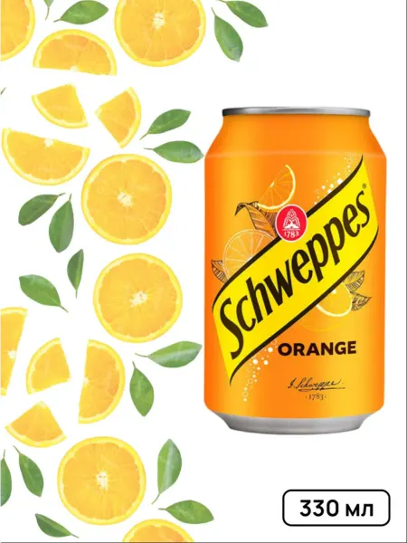 Schweppes Напиток газированный со вкусом апельсина, 2 шт. по 330 мл