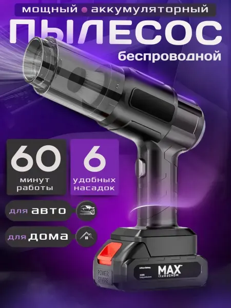 STIMAXON Мощный беспроводной автомобильный пылесос