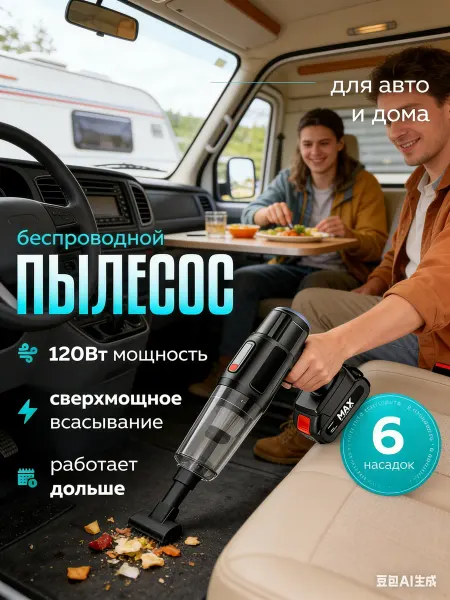TimeClean Портативный пылесос для авто и дома