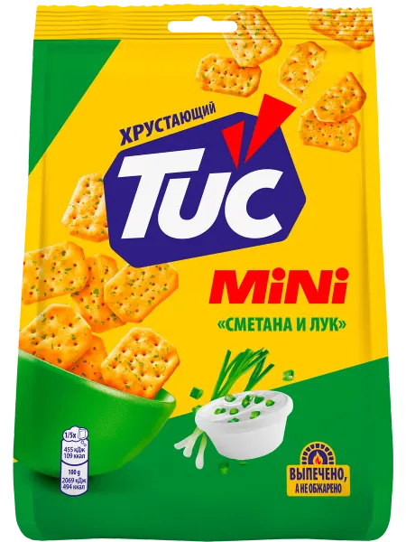 Крекер TUC Снек Мини со вкусом сметаны и лука