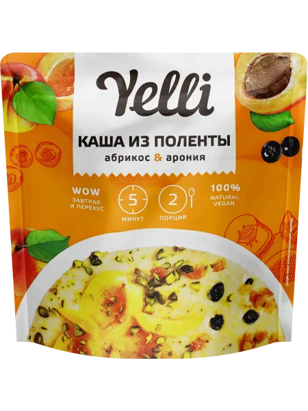 Каша из поленты YELLI Абрикос-арония