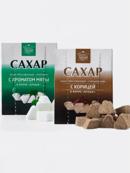 Сахар прессованный Сахар кусковой ассорти с корицей и мятой 1 кг