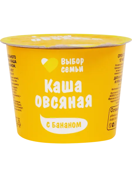 Каша овсяная ВЫБОР СЕМЬИ с бананом