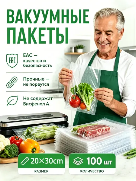 Вакуумные для вакууматора пищевые без бисфенола