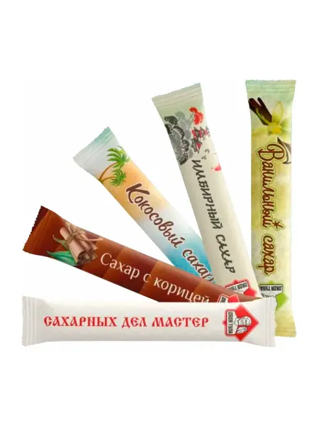 ДЯДЯ ТУЛА Сахар порционный Микс вкусов в стиках 1 кг
