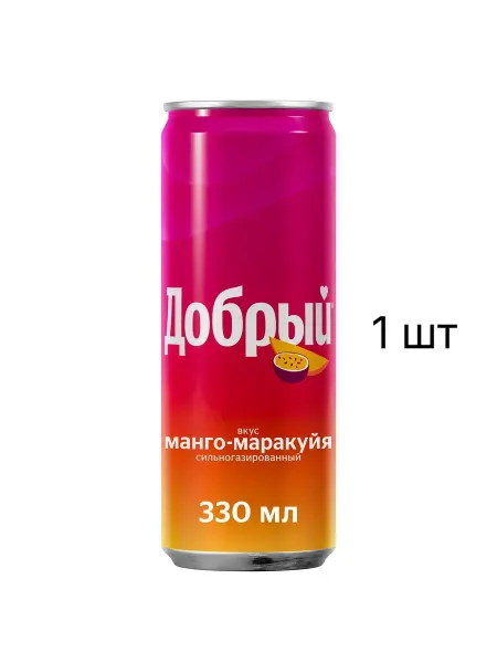 Напиток Добрый Манго-маракуйя газированный, 330мл