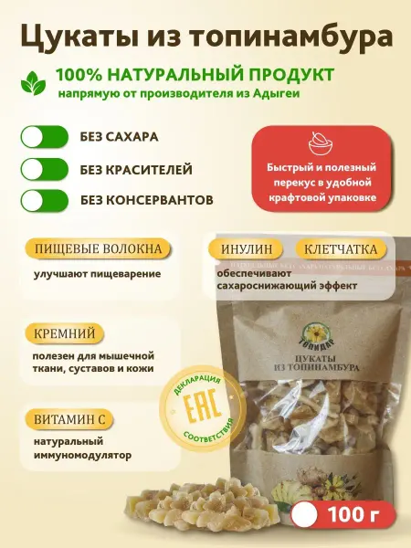 Топиколь Цукаты из топинамбура, мармелад