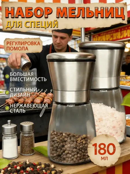 Мельница для специй механическая