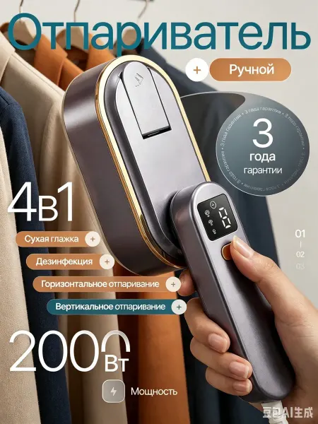 TomTech Отпариватель ручной для одежды мощный утюг