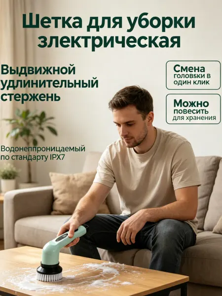 Xiaomi Щетка аккумуляторная для уборки безопасная гибкая