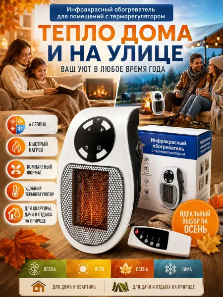 Обогреватель для дома электрический с вентилятором