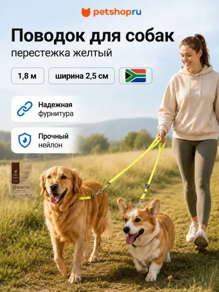 Rogz Поводок перестежка для собак, XL, 1,6 м 2,5 см