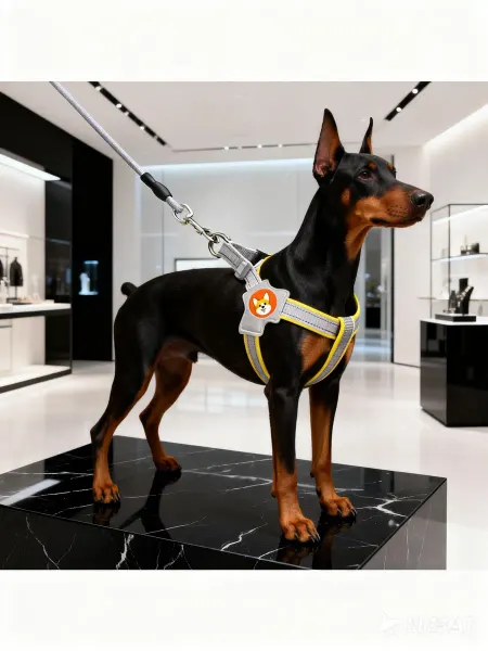 Era Pets Черный ошейник + 2м веревка для питомца