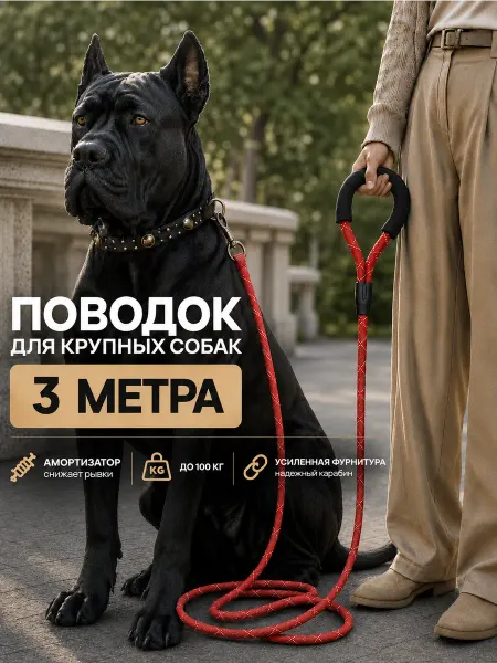 LAVPaw Поводок для собак средних и крупных пород 3 метра