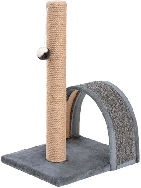 PerseiLine Когтеточка-столбик с дугой и игрушкой, 35х30х54 см