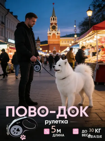 Coolpets Поводок рулетка 5 метров для мелких и средних собак до 20 кг