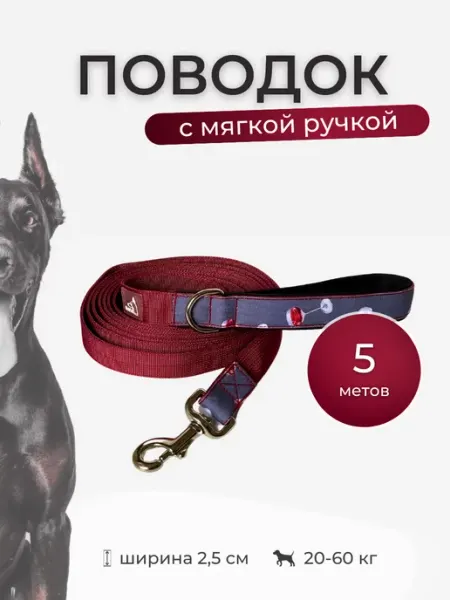 Rafa Petshop Поводок 5 метров с мягкой ручкой
