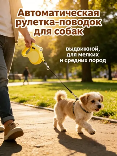 Автоматон. Складной поводок для питомцев 5 м