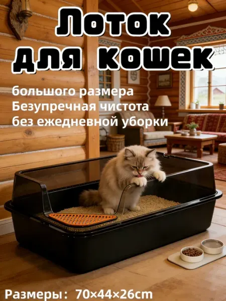 IKEA большой лоток для кошек 70 см с бортами высокими