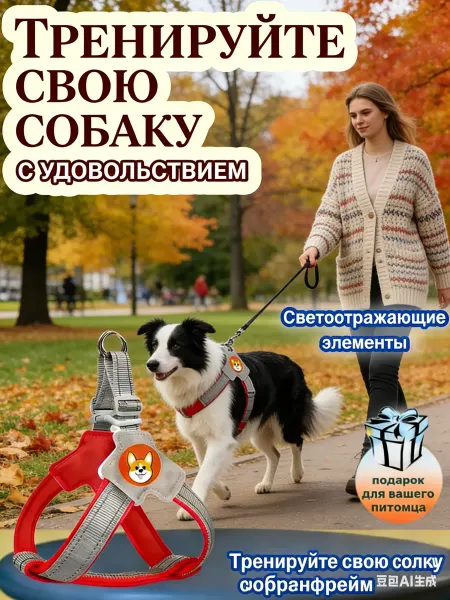 Ani moll Модный светоотражающий нагрудный ремень для собаки