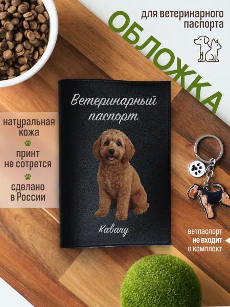 Russian.Handmade Обложка на ветеринарный паспорт для собак Кавапу