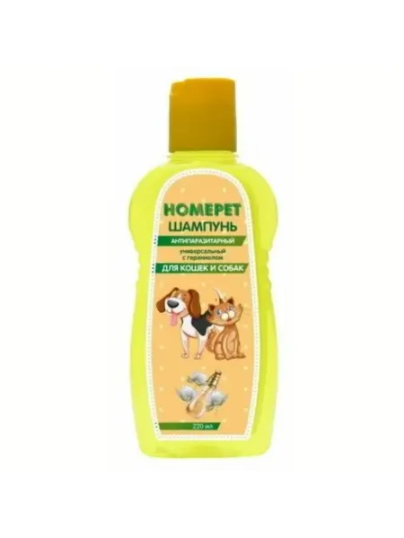 HomePet Шампунь для кошек и собак Антипаразитарный, 220 мл