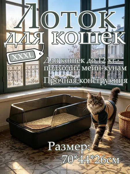 IKEA Большой разборный лоток-туалет с высокими бортиками