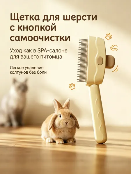 Panny Расческа для кошек и собак дешеддер для вычесывания