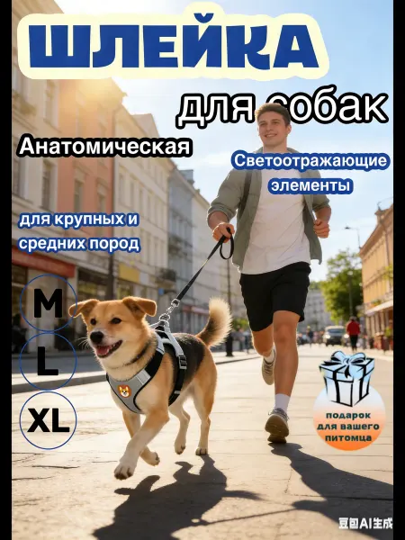 Purrfect Place Шлейка для собак и кошек с поводком