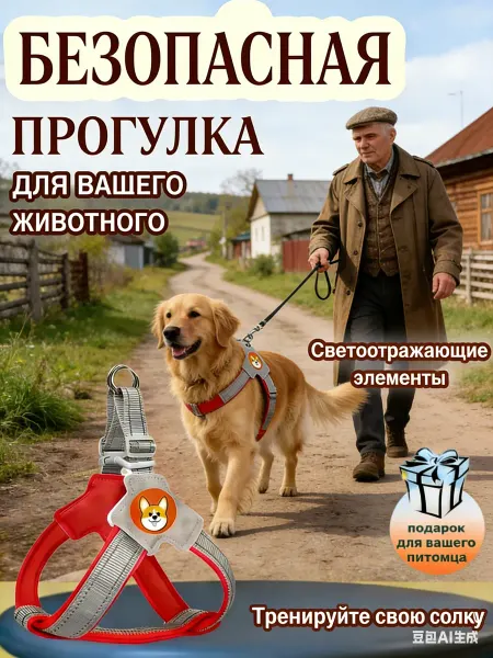 SVDEAL Регулируемый и надежный нагрудный ремень для собаки