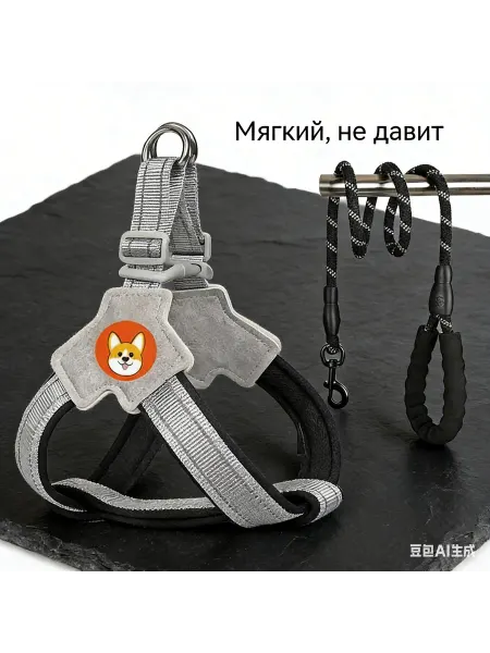 Woofy Шлейка для собак мелких средних пород и кошек с поводком