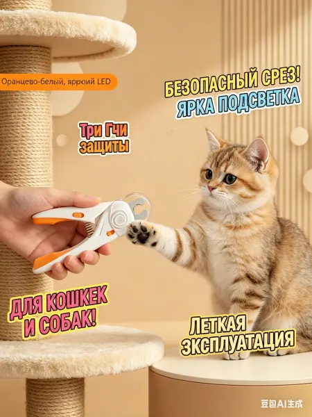Yamle Когтерезка для собак и кошек с ограничителем и пилочкой