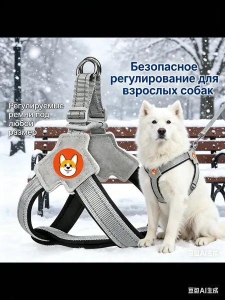 ZONBRI Прочная анатомическая шлейка для собак