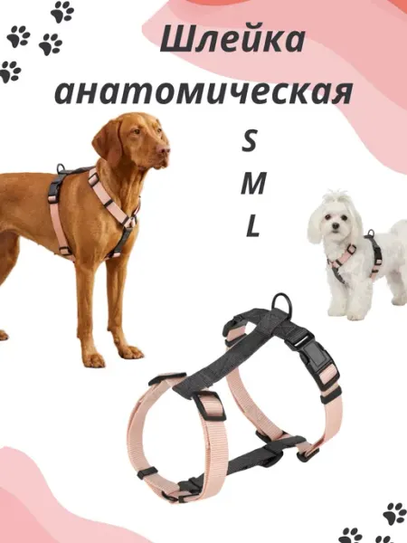 Zoodoly Шлейка для собак мелких средних крупных пород анатомическая