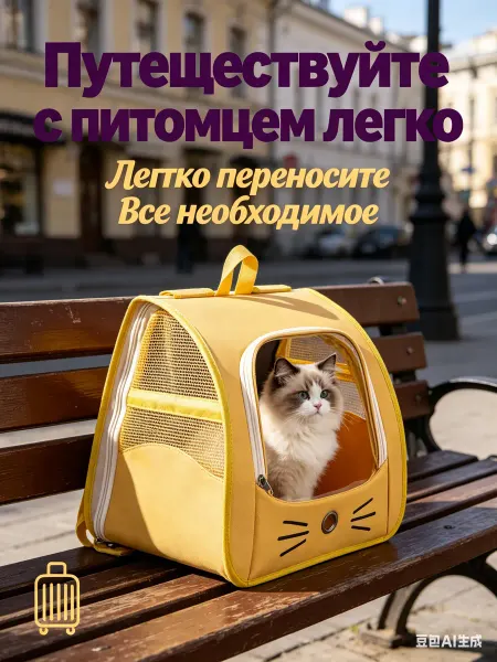 ZooZone Переноска рюкзак для кошек и собак