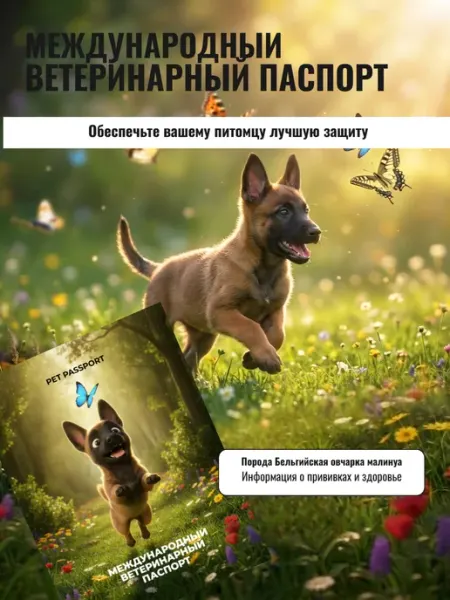 Паспорт ветеринарный международный. Порода Овчарка Малинуа